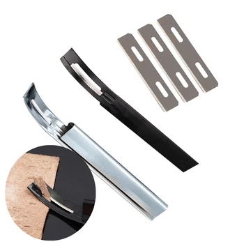  Нож для зачистки кожи из нержавеющей стали, безопасный нож для резки кожи DIY, Отрезанные тонкие ножи, нож для нарезки пазов