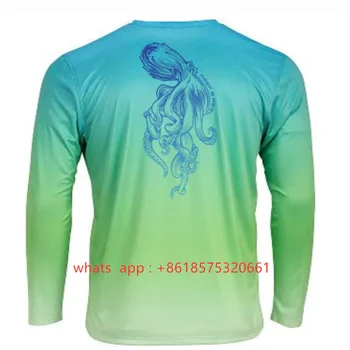  Мужская рубашка для рыбалки с длинным рукавом, летняя Дышащая Одежда для рыбалки, Camisa De Pesca, Защита от ультрафиолета, Быстрые Сухие Рубашки