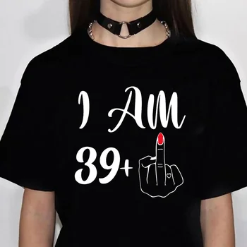  40 Years Birthday Woman Tee женская футболка с графическим рисунком harajuku, одежда с графическим рисунком harajuku для девочек