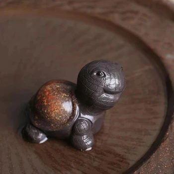  Чайники LUWU из фиолетовой глины, чайное украшение в виде черепахи, украшение китайского чайного сервиза ручной работы кунг-фу