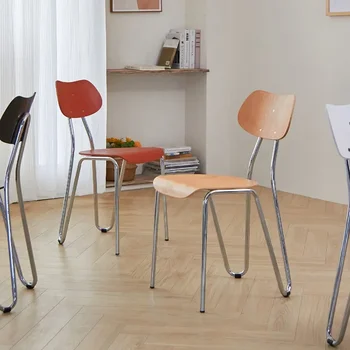  Стальной Эргономичный Обеденный стул Минималистичная Классика Уникальный обеденный стул для помещений Мебель для дома Nordic Apartment Cadeiras De Jantar