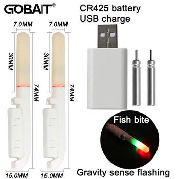  Электронный рыболовный фонарь CR425 с аккумулятором 3,6 В, USB-зарядка, индикатор Ощущения удара удилища, Светодиодная палочка для снастей Pesca, Ночная яркая лампа-вспышка