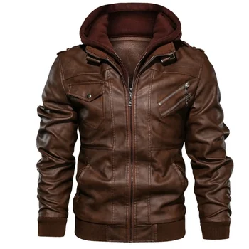  KB Новые мужские кожаные куртки, осенняя повседневная мотоциклетная куртка из искусственной кожи, байкерские кожаные пальто, брендовая одежда европейского размера SA722